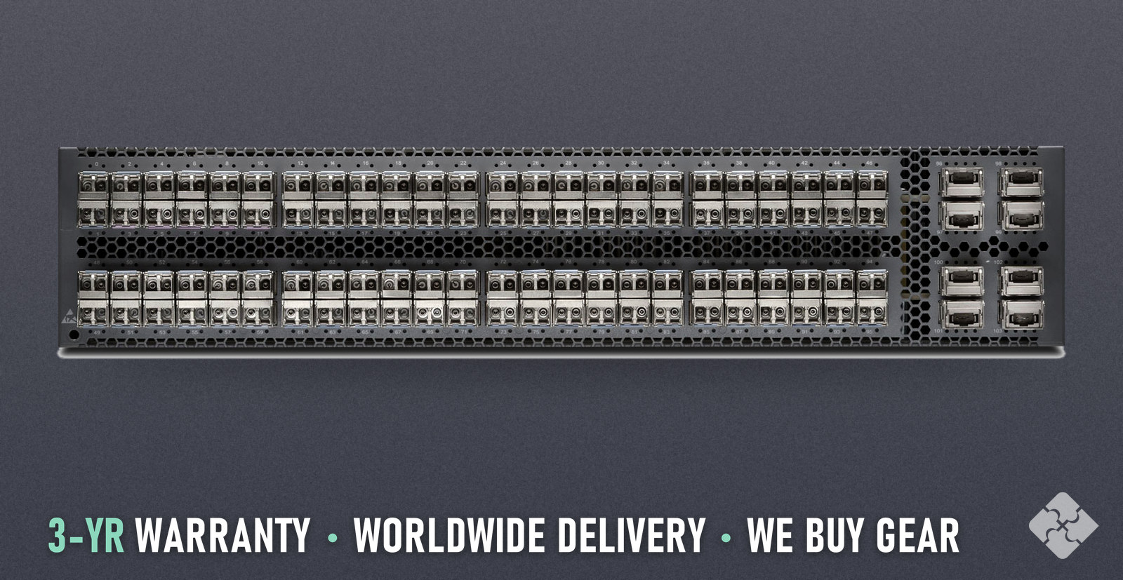 QFX5100-96S-DC-AFI Juniper QFX5100 switch, 96x 1/10GbE SFP+ and 8x 40GbE QSFP+