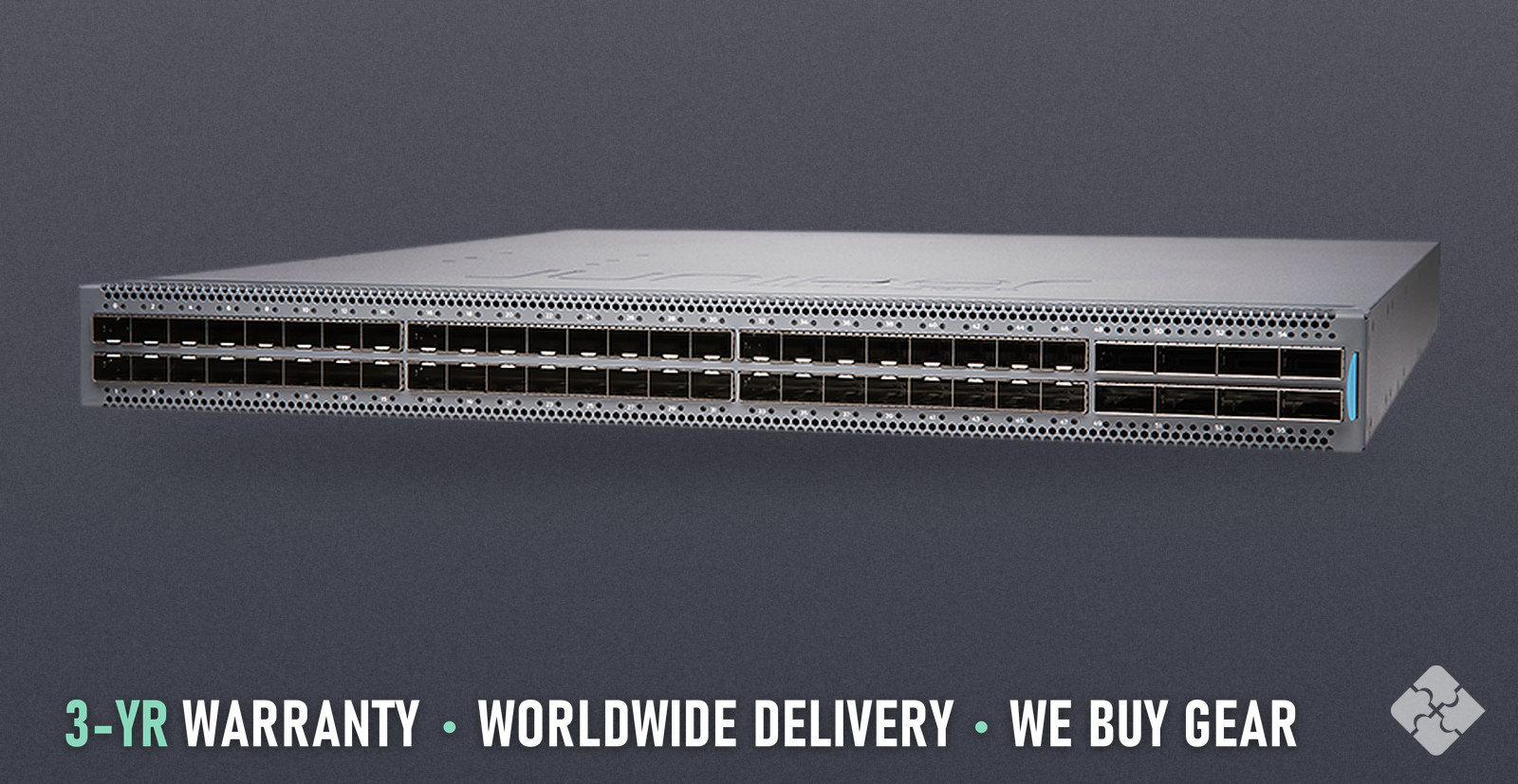 QFX5120-48Y-AFI Juniper QFX5120 switch, 48x 1/10/25GbE SFP28 and 8x 100GbE QSFP28