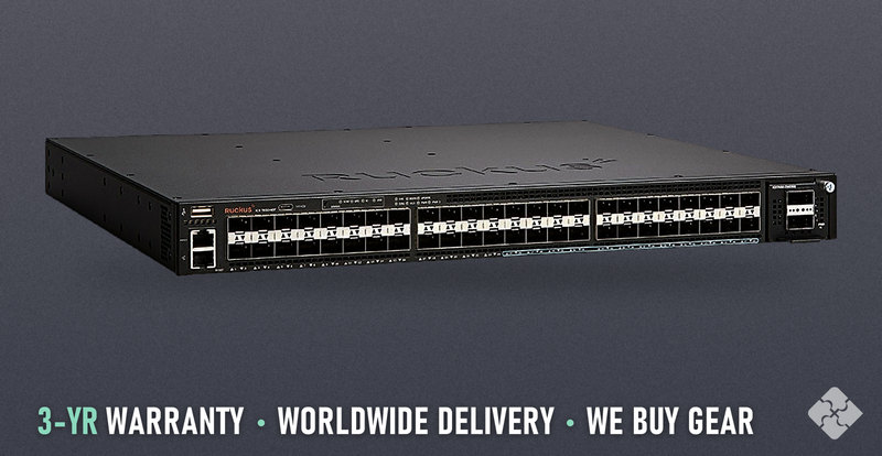 ICX7650-48F Ruckus switch, 24x 1/10GbE SFP+ and 24x 1GbE SFP