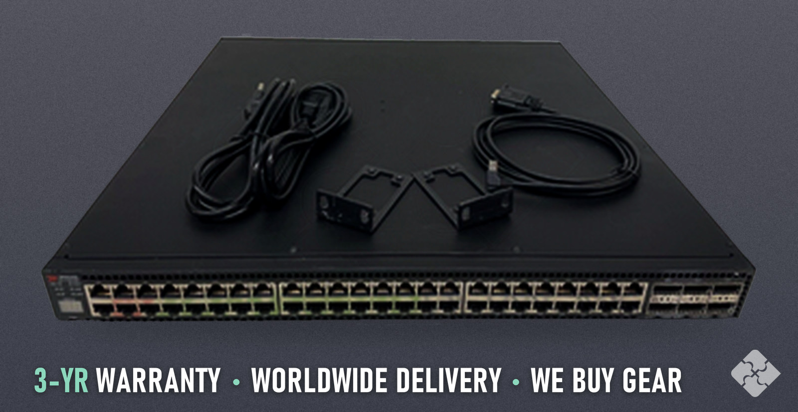 ICX7750-48C Brocade ICX7750 switch, 48x 1/10GbE RJ45 and 6x 10/40GbE QSFP+