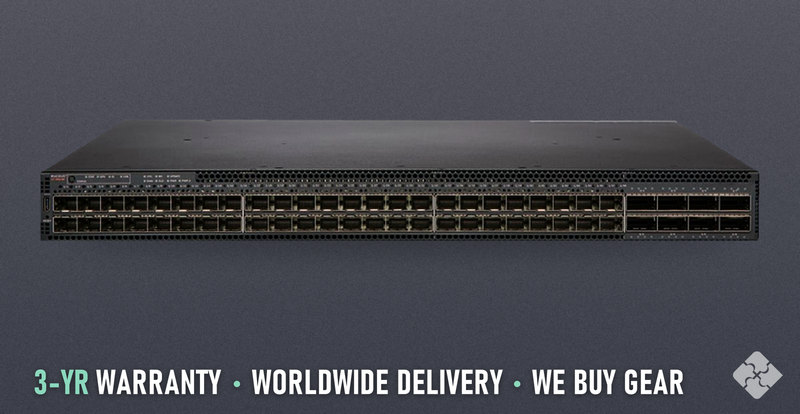 Brocade ICX7850-48F-E2 / 48-port SFP28 1/10/25GbE plus 8-port QSFP28 native 40GbE or 100GbE