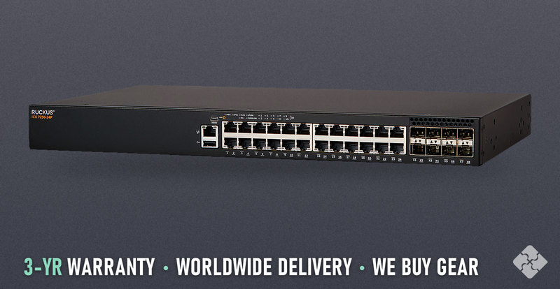 ICX7250-24P-8X10G Brocade ICX7250 switch, 24x 1GbE PoE+ RJ45 and 8x 10GbE SFP+